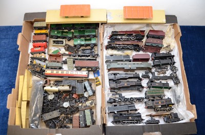 Lot 192 - Large collection of Hornby-Dublo 00 Gauge 2 and 3-Railspares including Locomotive bodies Chassis various wagon and coach spare including bogie and other items (qty)