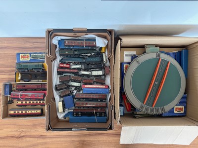 Lot 201 - Hornby-Dublo 00 Gauge mostly unboxed 3-Rail Locomotives Passenger and Goods Rolling Stock Accessories and Track (qty)