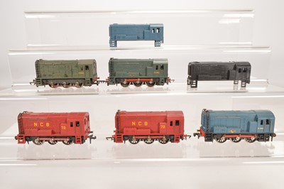 Lot 210 - Five Wrenn 00 Gauge unboxed BR and NCB Diesel Shunters and two spare Shunter bodies (7)