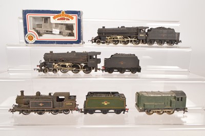 Lot 225 - BR 00 Gauge Kitbuilt Steam and Diesel Locomotives  Guards Van and Tender (6)