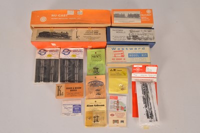 Lot 229 - 00 Gauge unmade Locomotive Kits and one Bus Kit and various packed accessories (16)
