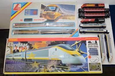 Lot 273 - Hornby Lima Jouef 00 and H0 gauge Eurostar and HST sets and others (qty)