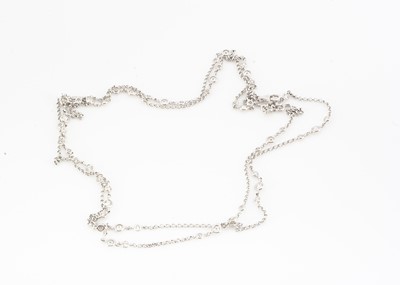 Lot 166 - An 18ct white gold diamond necklace