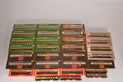 Lot 301 - Lima Hornby Mainline Replica BR livery Coaches 00 gauge  (30)