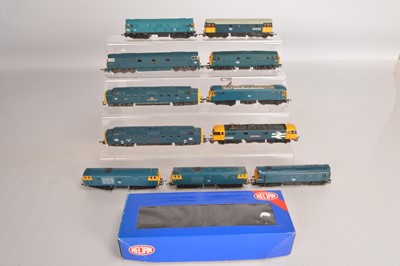 Lot 306 - Tri-ang Hornby Lima Heljan Electric and Diesel Locomotives all in BR blue liveries 00 gauge (12)
