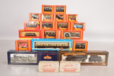 Lot 313 - Hornby Bachmann Mainline and other Locomotives Wagons and coaches in original boxes 00 gauge (20)
