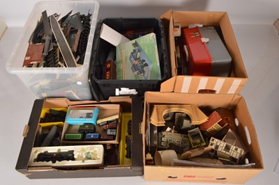 Lot 318 - Collection of Rolling stock conversions in progress with empty boxes Scenic buildings and accessories (qty in 5 boxes)