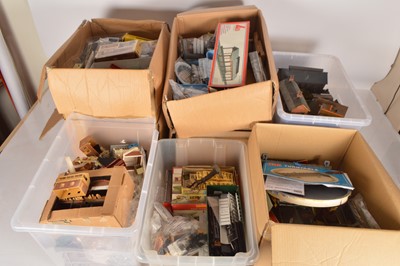 Lot 324 - Very large quantity of 00 gauge Buildings Railway accessories and scenic materials and components (qty in 8 boxes)