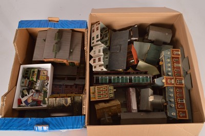 Lot 329 - Resin and plastic assembled buildings with some accessories 00 gauge (30+)