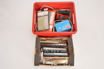 Lot 343 - Bachmann Hornby and other Rolling Stock 00 gauge and Control equipment with diecast vehicles (qty in 1 box)