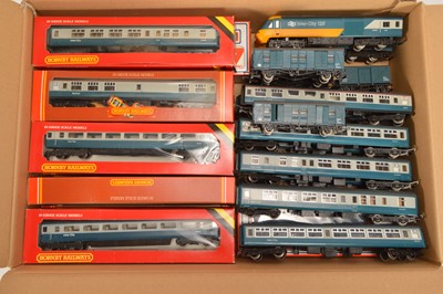 Lot 349 - Hornby Lima Wrenn  00 gauge HST Coaches and vans all in BR blue liveries (24)