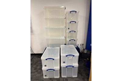 Lot 364 - Really Useful brand PVC storage crates (12)