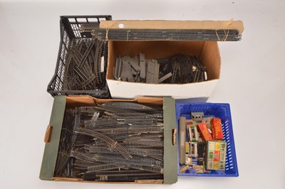 Lot 367 - Large quantity of Tri-ang Hornby 00 gauge track with a small assortment of accessories (qty in 3 boxes)