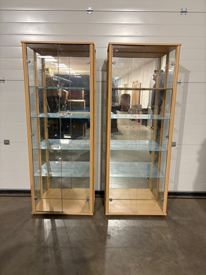 Lot 369 - Modern Wood and Glass Display cabinets (2)