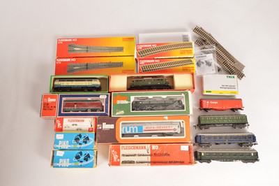 Lot 403 - Lima Roco Fleischman Locomotives Rolling stock and track (qty in 1 box)