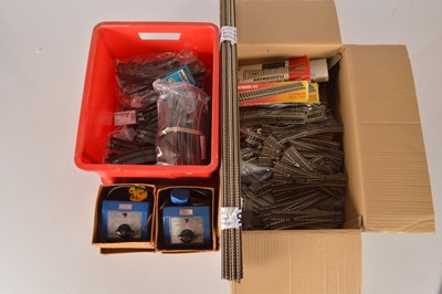 Lot 410 - Fleischmann and Marklin H0 gauge 2-rail Track and accessories (qty in 2 boxes)