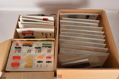 Lot 413 - Rivarossi Archive rolling stock H0 gauge deconstructed and placed on display boards (28+)
