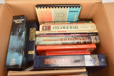 Lot 425 - A folder of Hornby Service sheets with Railway hardback books and partworks (14)