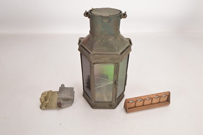 Lot 439 - Three aspect lantern with Bell Punch ticket equipment (3)