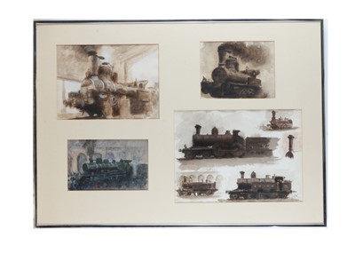 Lot 448 - Framed posters maps and pictures with railway themes (25)