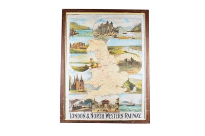 Lot 449 - Framed original poster for LNWR services (1)