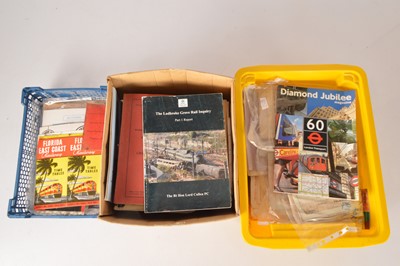 Lot 462 - Public and Working Timetables with other Railway Paper ephemera (large qty in 2 boxes)