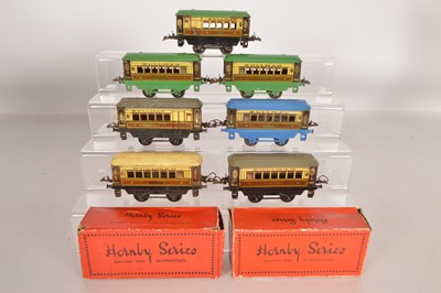 Lot 476 - Hornby 0 Gauge No.1 Pullman Coaches (7)
