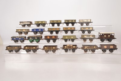 Lot 492 - Hornby 0 Gauge Group of Goods wagons (22)
