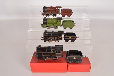 Lot 493 - Hornby 0 Gauge Clockwork Locomotives (4)