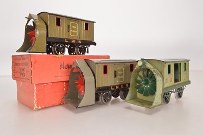 Lot 496 - Hornby 0 Gauge Trio of Snow ploughs (3)