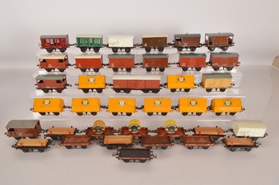 Lot 498 - Hornby 0 Gauge mixed group of Post war Goods wagons (37)