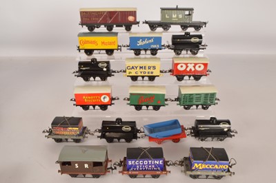 Lot 500 - Hornby 0 Gauge mixed group of Repainted/remodelled goods wagons (18)