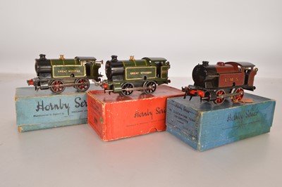 Lot 509 - Hornby 0 Gauge M3 and No.101 GWR/LMS Clockwork Tank Locos (3)
