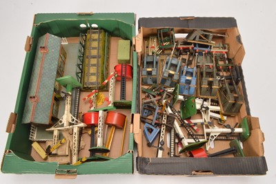 Lot 516 - Hornby 0 Gauge large group of Pre & Post war Railway accessories (30)