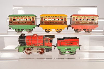 Lot 539 - Hornby 0 Gauge M1 3 Rail Electric Locomotive & Pullman Coaches (4)