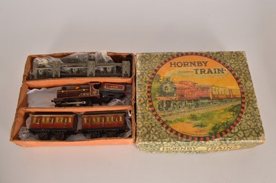 Lot 542 - Hornby 0 Gauge Early No. 0 LMS Passenger Set