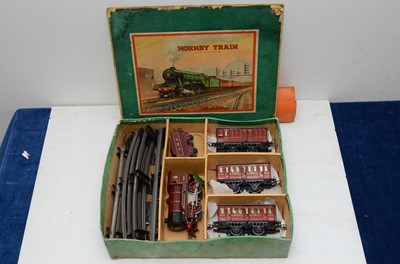 Lot 543 - Hornby 0 Gauge No. 1 LMS Passenger Train Set