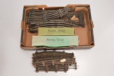 Lot 571 - Hornby 0 Gauge 3 Rail Electric Track & Double Crossovers (qty)