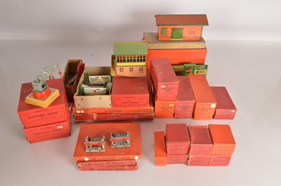 Lot 575 - Hornby 0 Gauge group of post war railway accessories (25 plus)