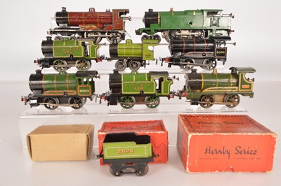 Lot 582 - Hornby 0 Gauge Group of clockwork Locomotives (8)