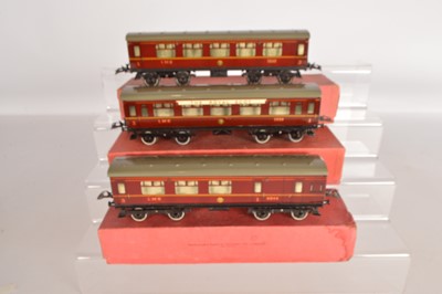 Lot 592 - Hornby 0 Gauge LMS No.2 Corridor Coaches (3)