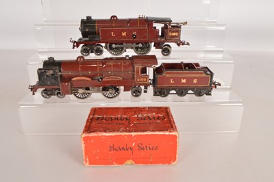 Lot 601 - Hornby 0 Gauge Clockwork LMS Tank & Tender Locomotives (2)