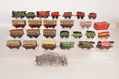 Lot 616 - Hornby O Gauge clockwork M series and No 20/30 Trains (qty)