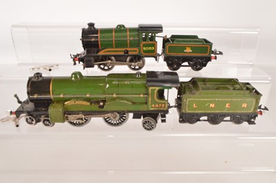 Lot 620 - Hornby O Gauge clockwork No 3 Flying Scotsman and No 51 0-4-0 with Tenders (5 inc key)