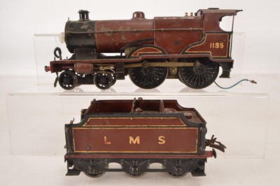 Lot 627 - A Modified Hornby O Gauge electric LMS 'Compound' 4-4-0 Locomotive and Tender (2)