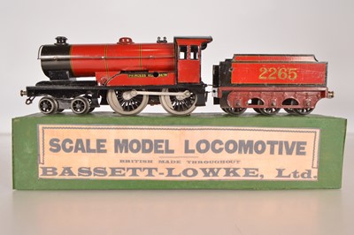Lot 645 - Bassett Lowke 0 Gauge Princess Elizabeth 4-4-0 Red 3-Rail Electric Locomotive & Tender