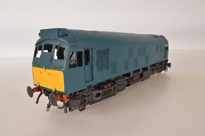 Lot 650 - Unknown make 0 Gauge incomplete Kitbuilt class 25 BR blue Diesel Locomotive