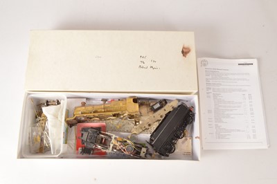 Lot 663 - A part-made O Gauge GWR '43xx' class 2-6-0 Locomotive and Tender Kit by Malcolm Mitchell