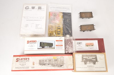 Lot 665 - Assorted part-made and unmade Rolling Stock kits with a Skytrex Wagon (qty)