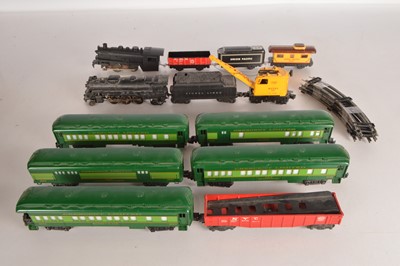 Lot 670 - Lionel & Marx 0 Gauge electric/clockwork Locomotives coaches & rolling stock (11) 